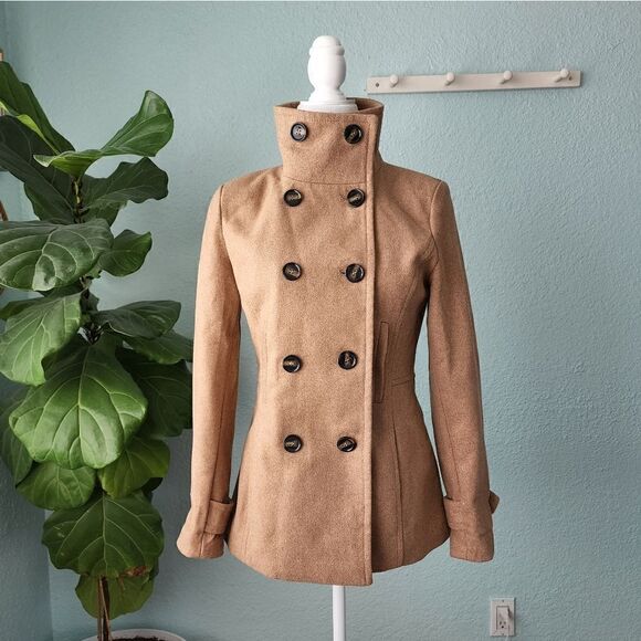 Thread and supply camel doble breasted wool blend jacket - Picture 10 of 16